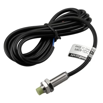 Image of Heschen Inductive Proximity Sensor Switch, PR08 2DC, Cylindrical Type, DC12 24V, 2 Wire, NC(Normally Closed), CE