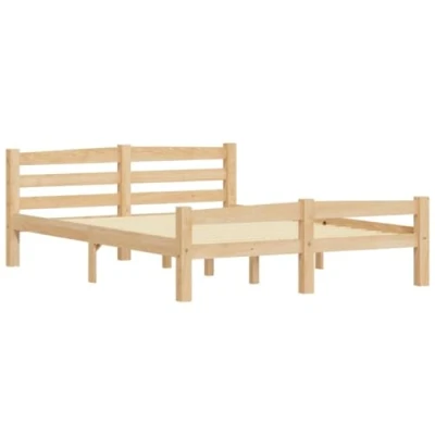 Image of vidaXL Solid Pinewood Bed Frame Modern Style Wood Bedroom Furniture (140 x 200 cm)
