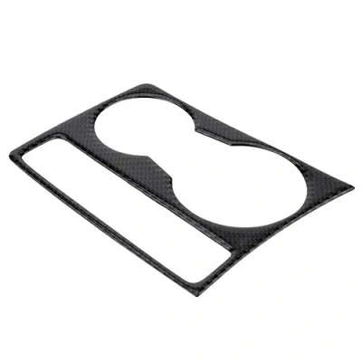 Image of KSTE Carbon Fiber Car Center Console Water Cup Holder Panel Cover Trim Compatible with A4 B8 A5 2009 2015