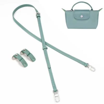 Image of Gastinsave Purse Straps Replacement, Leather Handbag Crossbody Shoulder Strap Adjustable for Longchamp Bag Women (Lake Blue)