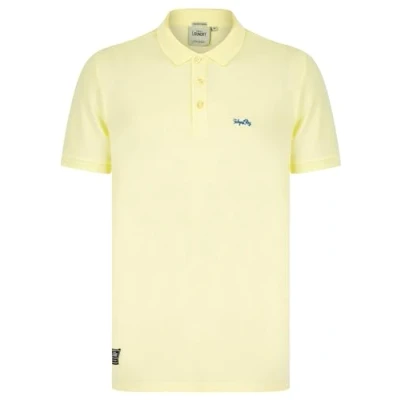 Image of Tokyo Laundry Mortimer 2 Signature Cotton Pique Polo Shirt in Transparent Yellow M