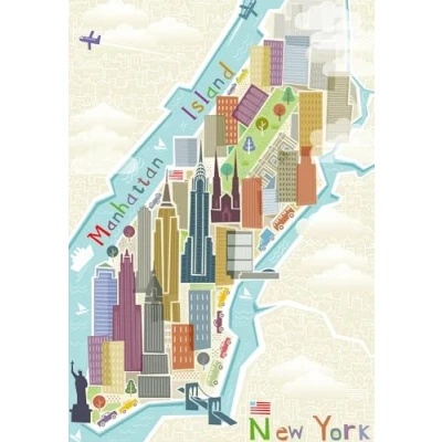 Image of Ravensburger New York Puzzle Moments 99 Piece Jigsaw for Adults &amp; Kids Age 14 Years Up