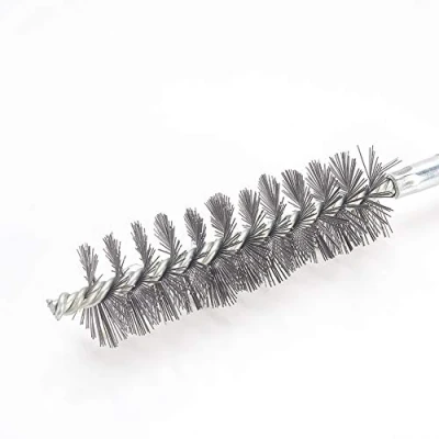 Image of Utoolmart Steel Wire Tube Cleaning Brush, Round Chimney M12 Threaded Interface 35mm Diameter 160mm Length, 5pcs