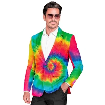 Image of Widmann 39581 party fashion jacket, Tie Dye, Multicoloured, S