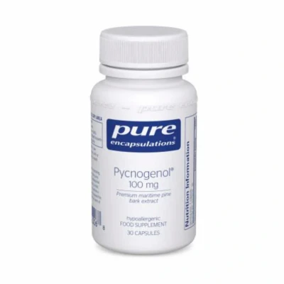 Image of Pure Encapsulations Pycnogenol 100mg Premium Maritime Pine Bark Extract Supplement 30 Vegetarian Capsules