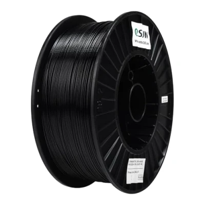 Image of eSUN PETG Filament 1.75mm, 3D Printer PETG, Dimensional Accuracy +/ 0.05mm, 2.5KG Spool Printing for Printers, Solid Black