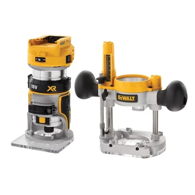 Image of DeWalt DCW604NT XR 1/4in Twin Base Router 18V Bare Unit DEWDCW604NT