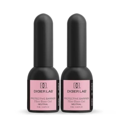 Image of Didier Lab Premium Semi Permanent Fiber Base Neutral Nail Polish Strengthens Gel with Vitamins Passion 2 x
