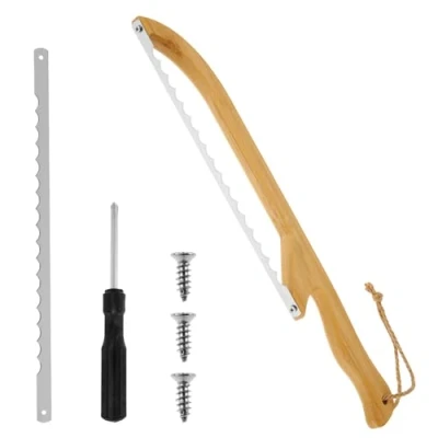 Image of Bread Knife for Homemade Incisive Knives Serrated Edge Stainless Steel Sourdough Slicer Bow Saw Cutting Crusty Bread, Pastry, Cake &amp; Hard Shelled Fruit
