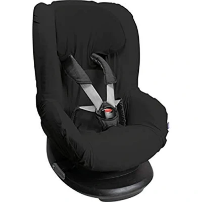 Image of Dooky Seat Cover/Protector, Universal Size, Fits Most Baby Car Seats with 3 and 5 Point Belt System, 95 Percent Cotton, Lycra, Easy to Install Wash, Group 1+ yr (9 18 kgs), Black