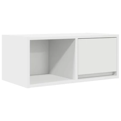 Image of vidaXL TV Cabinet Engineered Wood Wall Mount Stand/Media Console White 60x31x25.5 cm for Living Room