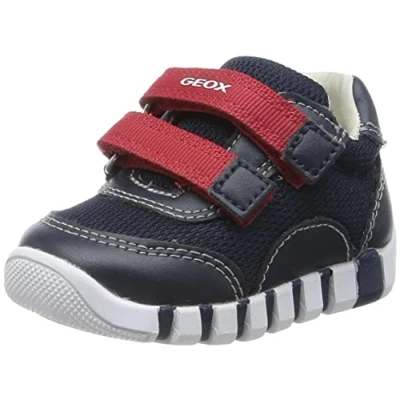 Image of Geox Baby B Iupidoo Boy First Walker Shoe, Navy, 7 UK Child