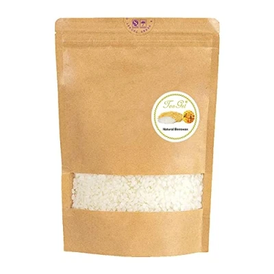 Image of TooGet Pure White Beeswax Bees, Natural Pellets, Bees Wax Pastilles Premium Quality, Cosmetic Grade 14 OZ