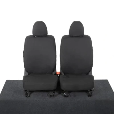 Image of UK Custom Covers SC205BAD19 Tailored Heavy Duty Waterproof Front Seat Black To Fit Mitsubishi L200 Barbarian 2015 Onwards