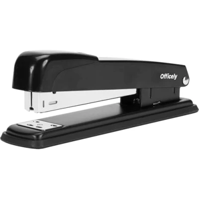 Image of Officely Full Strip Metal Stapler, 20 Sheet Capacity, Black (Stapler)