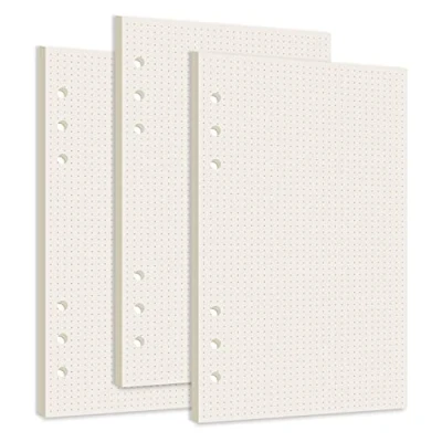 Image of Smarpau A5 Refill Paper, 3 Packs 100GSM Planner Refillable 6 Holes Ring Binder Inserts 135 Sheets 270 Pages Journal Notebook Loose Leaf Paper for School Office Dotted