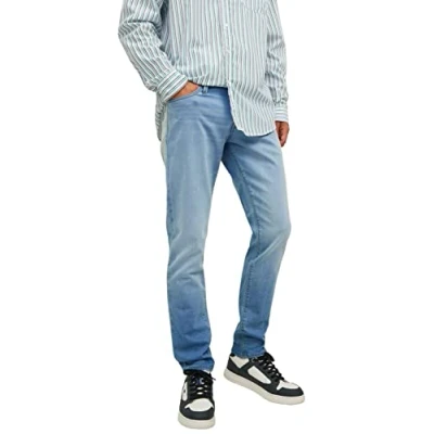 Image of JACK &amp; JONES Men&#039;s Jjiglenn Jjicon Ge 625 I.k Noos Pants, Blue Denim, 30 W/30 L