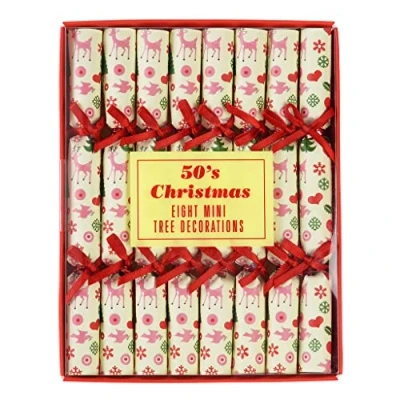 Image of Rex London 50s Christmas Mini Tree Decorations (pack Of 8)