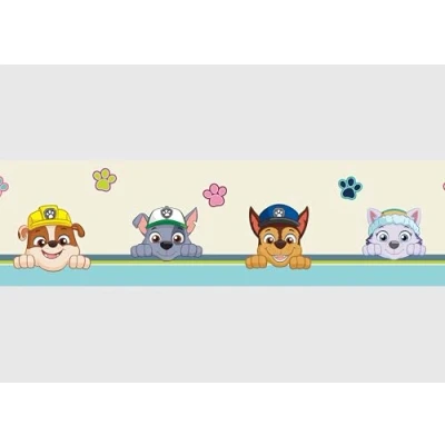 Image of Paw Patrol Sei Glücklich Children&#039;s Room Self Adhesive Border, Wall Sticker, by AG Design 500 x 14 cm, AWBD 8008