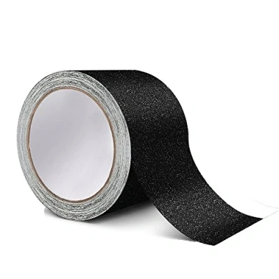 Image of YELAIYEHAO Anti Slip Traction Tape Best Grip, Friction, Abrasive Adhesive for Stairs, Safety, Tread Step, Indoor, 2 Inch x 15 Foot Outdoor Black