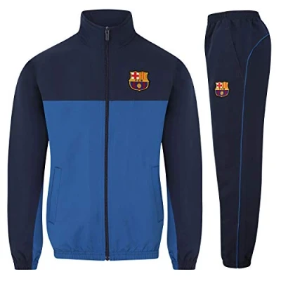 Image of FC Barcelona Official Football Gift Boys Tracksuit Set Blue 8 9 Years MB