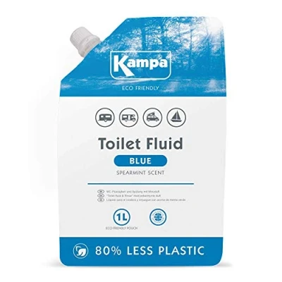 Image of Kampa Cleaning Fluids and Toilet Cleaner Range (Eco Friendly Blue Fluid 1L Eco Pouch)