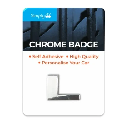 Image of 81x &#039;L&#039; Simply Chrome Badge CB12