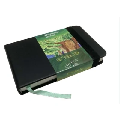 Image of tumuarta Watercolour Sketchbook, 300 g, 25% Cotton, 9x14 cm, 24 Sheets, 48 Pages, Fine Grain, Acid Free, Book, Artist Paper, Paper Pad, Ideal for Watercolour, Acrylic, Gouache