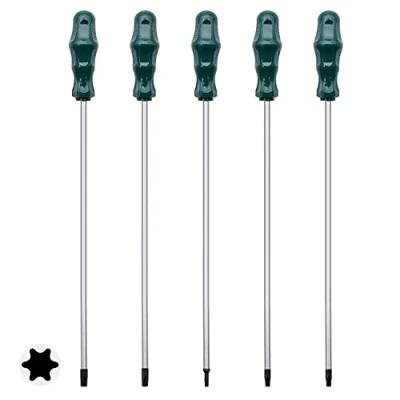 Image of Extra Long Torx Screwdrivers Set, 5pcs 12in Magnetic T15 T30 (T15,T20,T25,T27,T30) Driver Star Set
