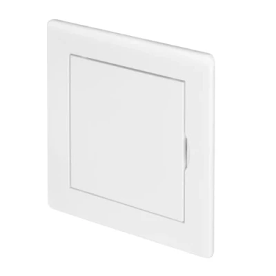 Image of Awenta 100 x mm Plastic Access Panel Door White Opening Flap Cover Plate Inspection Hatch Latch Concealed Hinge Removable Paintable Smooth Surface (4 4 Inches)