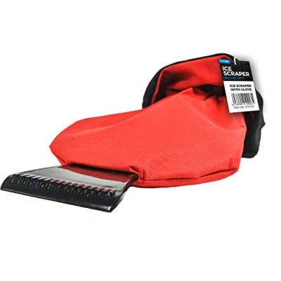 Image of Simply ICE003 Durable Windscreen Ice Scraper with a Cozy and Waterproof Fleece Glove for Extra Warmth Protection