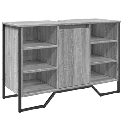 Image of vidaXL Bathroom Sink Cabinet Storage Vanity Unit Grey Sonoma Engineered Wood 91x35x60 cm