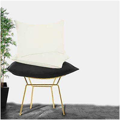 Image of Percale Housewife Pillow Case Set Luxury Plain Dyed Polycotton Cover Standard 50 x 75 Envelope Closure Cases Cream