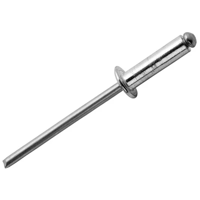 Image of Rapid Rivets Standard Alumium rivets, 4.8 x 14 mm, 5000381 100 Pieces, Silver/ Clear/ Blue