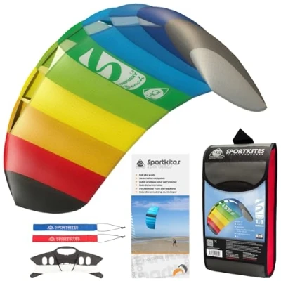 Image of HQ Kites 1.3m Symphony Beach III Rainbow R2F Age 8+