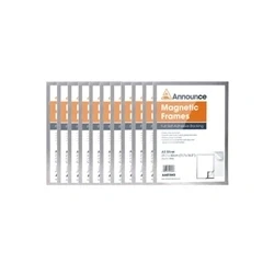 Image of Announce Magnetic Frame A3 Silver (Pack of 10) AA01845