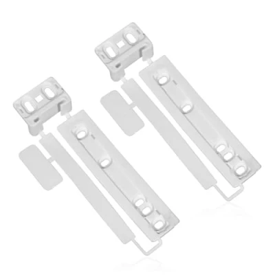 Image of SPARES2GO Door Plastic Mounting Bracket Fixing Slide Kit Compatible with Zanussi Fridge &amp; Freezer (Pack of 2)