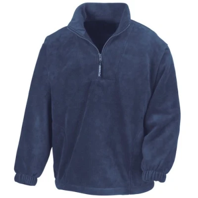 Image of Result Unlined Active 1/4 Zip Anti Pilling Fleece Top (L) (Navy Blue)