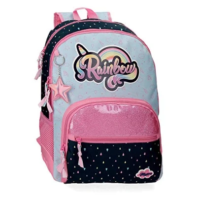 Image of Movom Rainbow Double compartment Backpack Adaptable to trolley Multicoloured 33x45x17 cms Polyester 25.25L