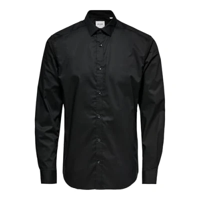 Image of Only &amp; Sons Onssane Shirt, Men&#039;s, Size: XL, Black