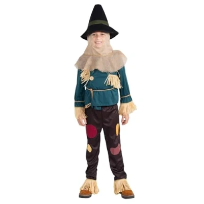 Image of Dress Up America Scarecrow Costume for Kids Pumpkin Set Boys