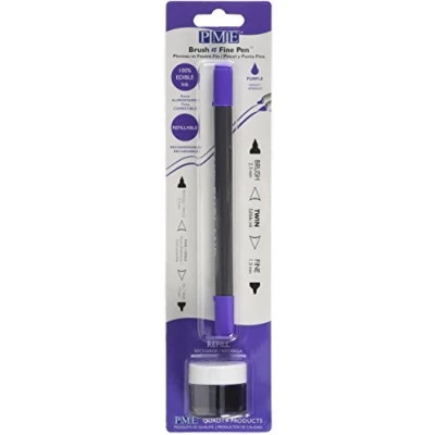 Image of PME Edible Ink Brush and Fine Pen Purple