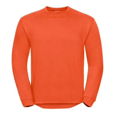 Image of Russell Athletic Mens Spotshield Heavy Duty Crew Neck Sweatshirt (Orange) Size X Small