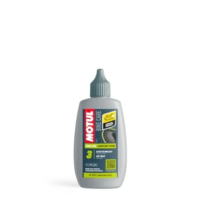 Image of Motul Bike Chain Lube Dry Road Lubricant Wear and Rust Protection Waterproof Bottle with Drip Tip Care 100ml