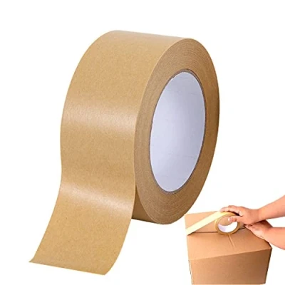 Image of ZHome 65 feet Strong Adhesive Eco Friendly Packing Tape Kraft Paper for Moving Boxes Luggages,Carton Sealing Tape,Picture Frame Backing 1.18 inch/3cm