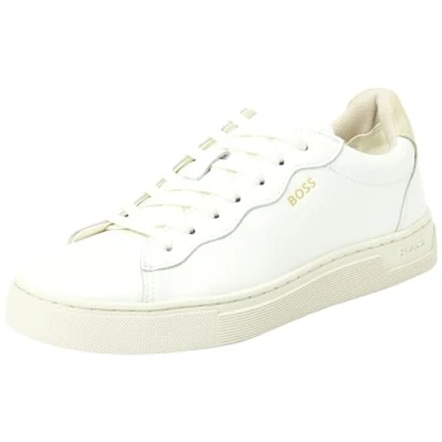 Image of BOSS Trainers, Women&#039;s, Size: 5, White leather and imitation