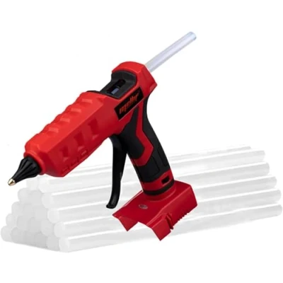 Image of Mellif 100W Cordless Hot Glue Gun Compatible with Milwaukee 18V Battery Powered Full Size 11mm Sticks(No Tool Bare)