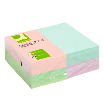 Image of Q Connect Quick Notes 76 x 127 mm Pastel (Pack of 12)