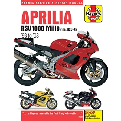 Image of Aprilia RSV1000 Mille (98 03) Haynes Repair Manual (Paperback)