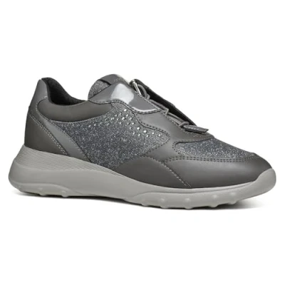 Image of Geox Women&#039;s D Alleniee B Sneaker, Dark Grey, 6 UK